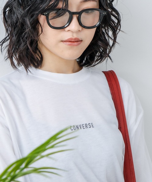 CONVERSE(コンバース)の「【CONVERSE/コンバース】チュールレイヤード Tシャツ(Tシャツ/カットソー・レディース・オフホワイト/杢グレー/ブラック・MEDIUM/LARGE)」の12枚目の写真