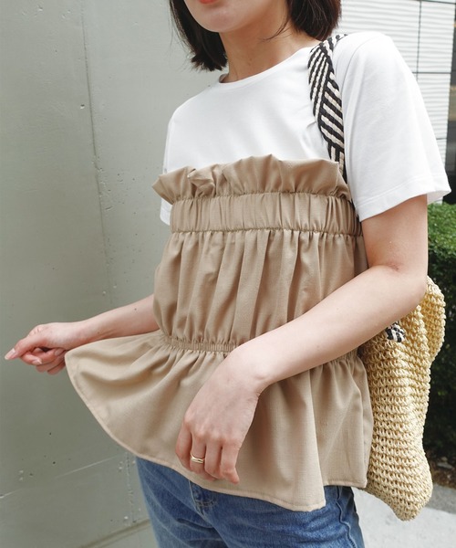 KAOS 売れ筋商品|||カオス Tシャツ トップス レディース Tops Beige Chaos tシャツ Chaos(カオス)/バルドーTシャツ レディース