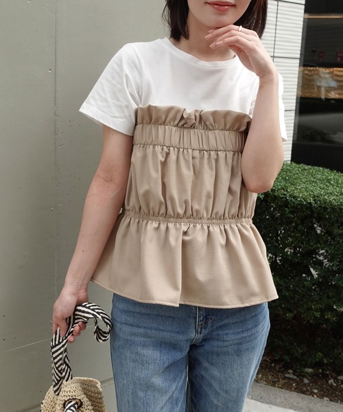 ベアトップドッキングTシャツ（Tシャツ/カットソー）｜CORNERS