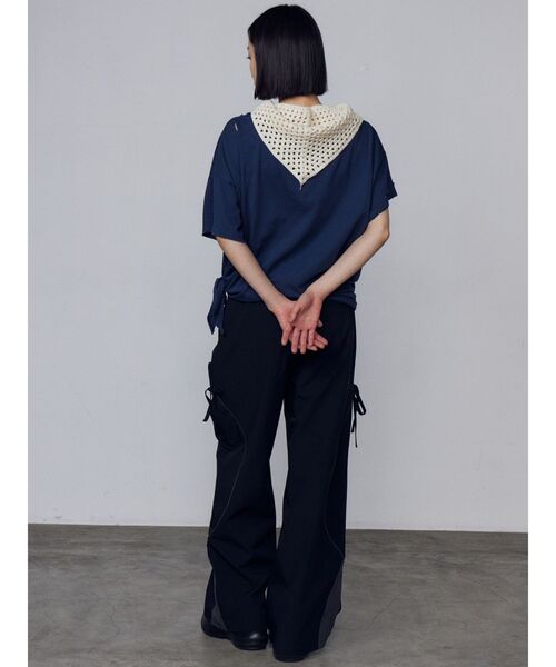 EMODA(エモダ)の「サイドラインスリットパンツ(その他パンツ・レディース・ブラック/グレー/ホワイト・FREE)」の9枚目の写真