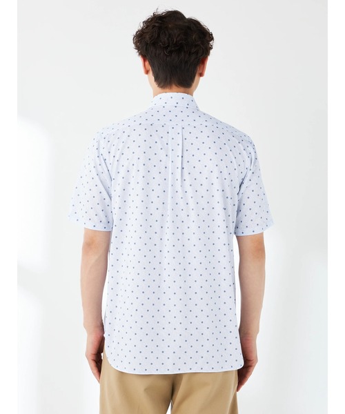 McGREGOR（マックレガー）の「トリコットプリント（小紋）シャツ（シャツ/ブラウス・メンズ・ネイビー/アイボリー・L/M）」の5枚目の写真