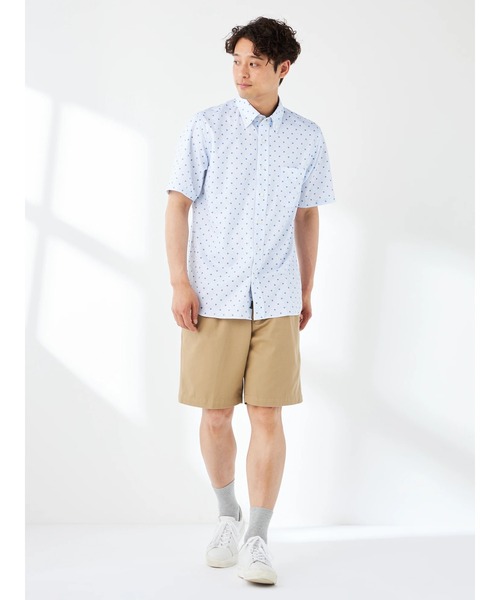 McGREGOR（マックレガー）の「トリコットプリント（小紋）シャツ（シャツ/ブラウス・メンズ・ネイビー/アイボリー・L/M）」の6枚目の写真