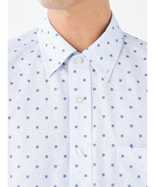McGREGOR（マックレガー）の「トリコットプリント（小紋）シャツ（シャツ/ブラウス・メンズ・ネイビー/アイボリー・L/M）」の7枚目の写真