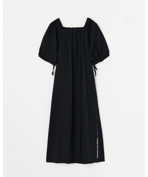 タグ付き　25SS　MilaOwen　ボリュームスリーブサマードレス　洗える セール】【THOUSAND MILE】GATHERD DRESS LINEN LIKE/ギャザー