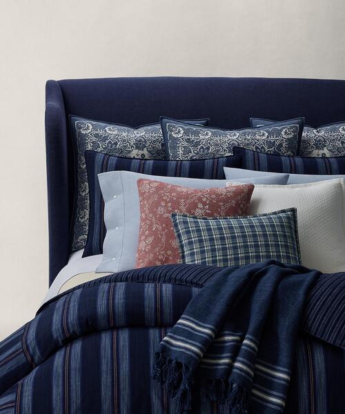 RALPH LAUREN 掛け布団カバー セミダブルサイズ RL Home 綿掛け布団カバー セミダブル/ダブル Indigo Traveler