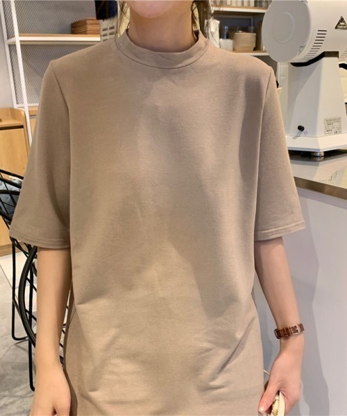 LETee(レティー)の「サイドスリット ティーシャツワンピース(Tシャツ/カットソー・レディース・モカ/ブラック/ブルー・FREE)」の12枚目の写真
