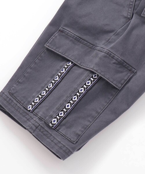 WASK（ワスク）の「【お揃い】5.5分丈柄テープポケットクライマーツイルパンツ(100~160cm)（カーゴパンツ・キッズ・グレー/グリーン・150cm/160cm/140cm）」の13枚目の写真