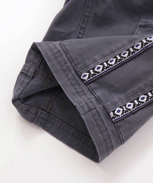 WASK（ワスク）の「【お揃い】5.5分丈柄テープポケットクライマーツイルパンツ(100~160cm)（カーゴパンツ・キッズ・グレー/グリーン・150cm/160cm/140cm）」の9枚目の写真