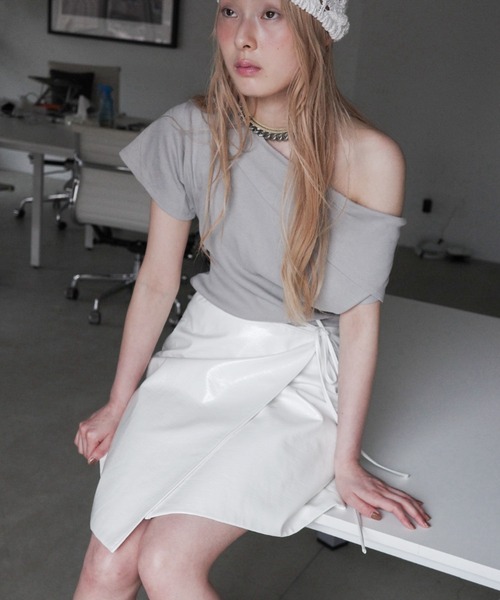 韓国発【BLACKUP】Petsing Pleats Wrap Midi skirt/巻きスカート 210.jpg