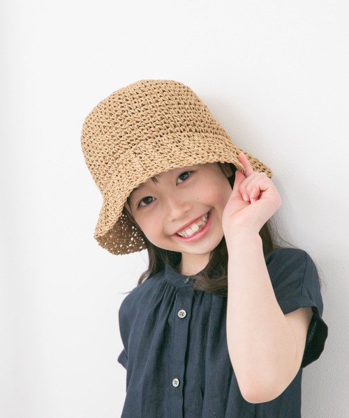 URBAN RESEARCH DOORS（アーバンリサーチドアーズ）の「『親子リンク』ペーパーソフトハット(KIDS)（その他小物・キッズ・ベージュ/ナチュラル・ONE）」の4枚目の写真