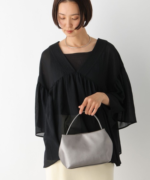 LEPSIM（レプシィム）の「フェイクレザーソフトミニバッグ　328002（ショルダーバッグ・レディース・ガンメタ/ブラック・ONE SIZE）」の11枚目の写真