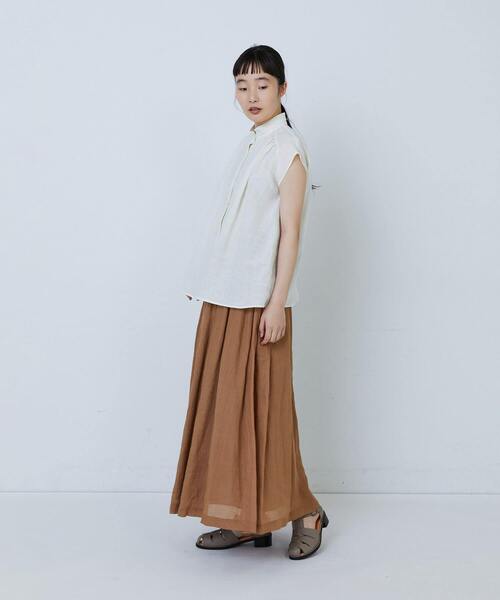 LOISIR（ロワズィール）の「グランジリネンノースリーブブラウス 