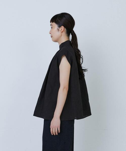 LOISIR（ロワズィール）の「グランジリネンノースリーブブラウス 