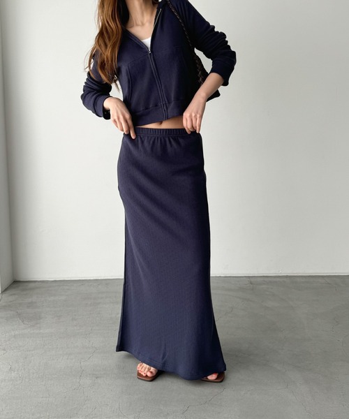 CANAL JEAN(キャナルジーン)の「HARING アイレットジップパーカー(パーカー・レディース・ネイビー/グレー・ONE SIZE)」の3枚目の写真