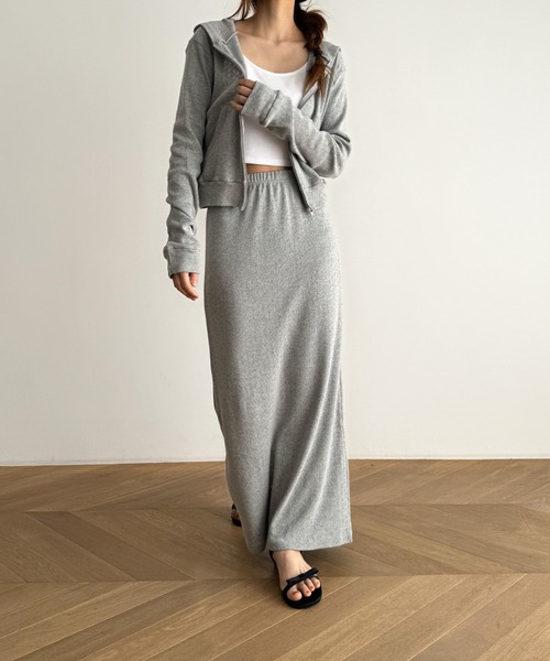 CANAL JEAN(キャナルジーン)の「HARING アイレットジップパーカー(パーカー・レディース・ネイビー/グレー・ONE SIZE)」の9枚目の写真