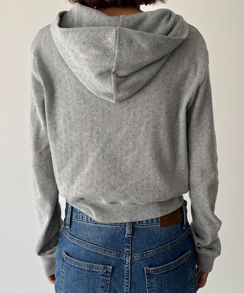 CANAL JEAN(キャナルジーン)の「HARING アイレットジップパーカー(パーカー・レディース・ネイビー/グレー・ONE SIZE)」の12枚目の写真