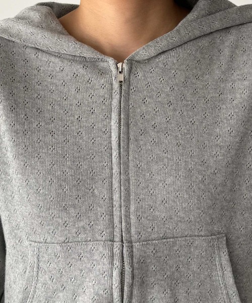 CANAL JEAN(キャナルジーン)の「HARING アイレットジップパーカー(パーカー・レディース・ネイビー/グレー・ONE SIZE)」の13枚目の写真