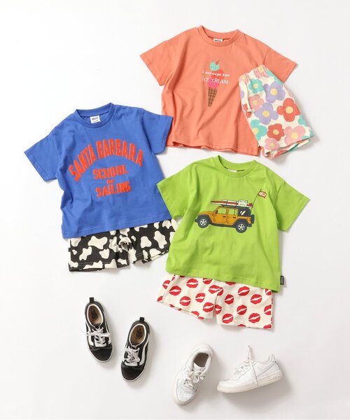 BREEZE（ブリーズ）の「【ジュニア対応】イロイロ柄ハーフパンツ（その他パンツ・キッズ・グリーン/レッド/ネイビー/ブラック/レインボー/ピンク/オレンジ/ベージュ・80/120/90/130/140/100/110）」の19枚目の写真