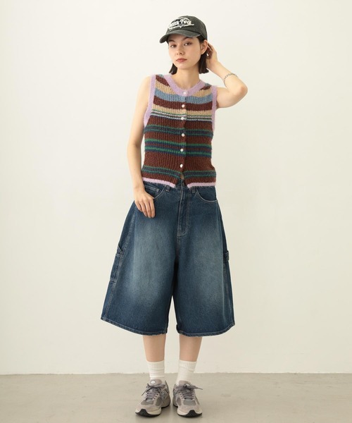 MILKFED.(ミルクフェド)の「TWO-TYPE STRIPED KNIT VEST(ニット/セーター・レディース・ブルー/ブラウン/パープル・ONE SIZE)」の17枚目の写真