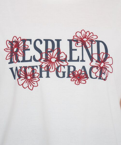 RETRO GIRL(レトロガール)の「花刺繍チビTEE(Tシャツ/カットソー・レディース・ライトグレー/ブラック/オフホワイト・FREE)」の7枚目の写真
