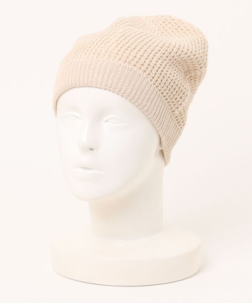 PAGEBOY（ページボーイ）の「【Casselini】コットンリネンビーニー（ニットキャップ/ビーニー・レディース・ブラック/キャメル・FREE）」の2枚目の写真