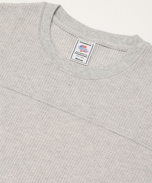 JEMORGAN（ジェーイーモーガン）の「【JEMORGAN / ジェーイーモーガン】フットボール切替ワッフル5分袖Tシャツ（Tシャツ/カットソー・メンズ・グレー/ネイビー/ブラック/ホワイト・M/L/XL）」の14枚目の写真
