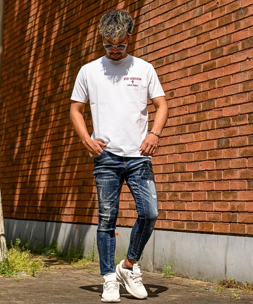 adamsJUGGLER(アダムスジャグラー)の「RTEGレッド/Cティー(Tシャツ/カットソー・メンズ・ホワイト/ブラック・S/M/L/XL/XXL)」の5枚目の写真