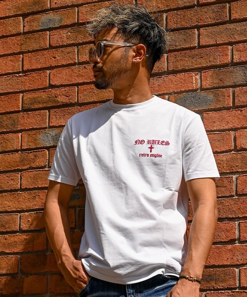 adamsJUGGLER(アダムスジャグラー)の「RTEGレッド/Cティー(Tシャツ/カットソー・メンズ・ホワイト/ブラック・S/M/L/XL/XXL)」の8枚目の写真