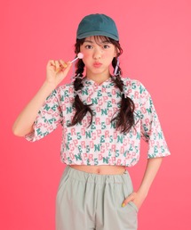PERSON'S collection（パーソンズコレクション）の「コットン100％　総柄バルーン半袖パーカー（パーカー）」