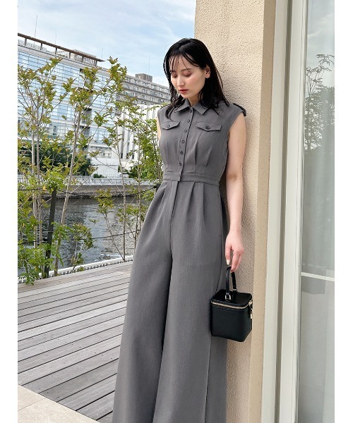 SNIDEL グレーオールインワン SNIDEL]カットソーオールインワン/CHACOAL GRAY(SWFO252078) – R&Co.