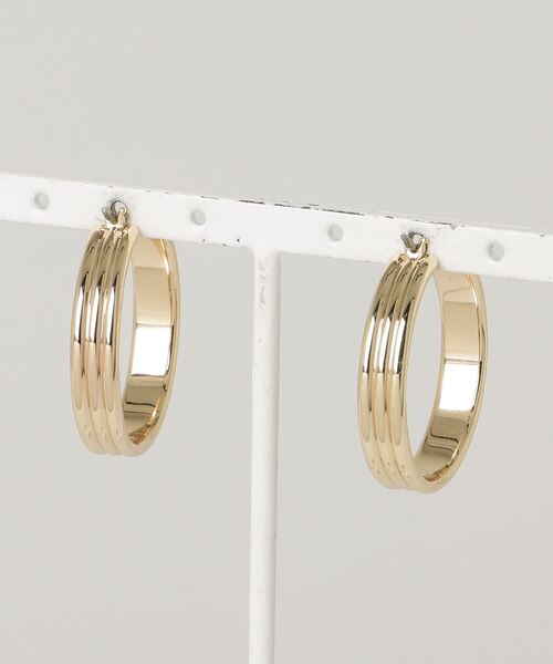 新品　Off-White ミニアロー ピアス(両耳用)　ゴールド ピンクゴールド]ミニドロップピアス