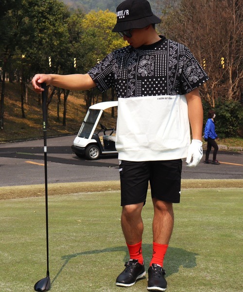 LUXE/R GOLF(ラグジュ ゴルフ)の「(RM)【LUXE/R GOLF】ストレッチ クロス サイドライン ショート カーゴパンツ(カーゴパンツ・メンズ・チャコールグレー/カーキ/ベージュ/ブラック・L/XL/M)」の5枚目の写真