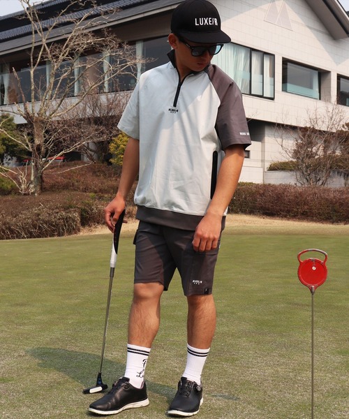LUXE/R GOLF(ラグジュ ゴルフ)の「(RM)【LUXE/R GOLF】ストレッチ クロス サイドライン ショート カーゴパンツ(カーゴパンツ・メンズ・チャコールグレー/カーキ/ベージュ/ブラック・L/XL/M)」の11枚目の写真