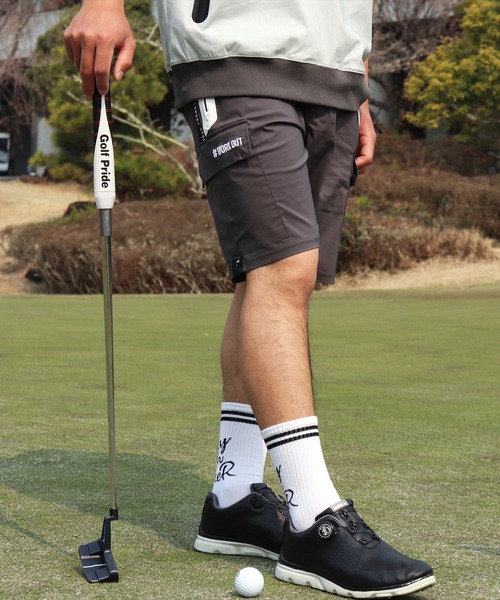 RM)【LUXE/R GOLF】ストレッチ クロス サイドライン ショート