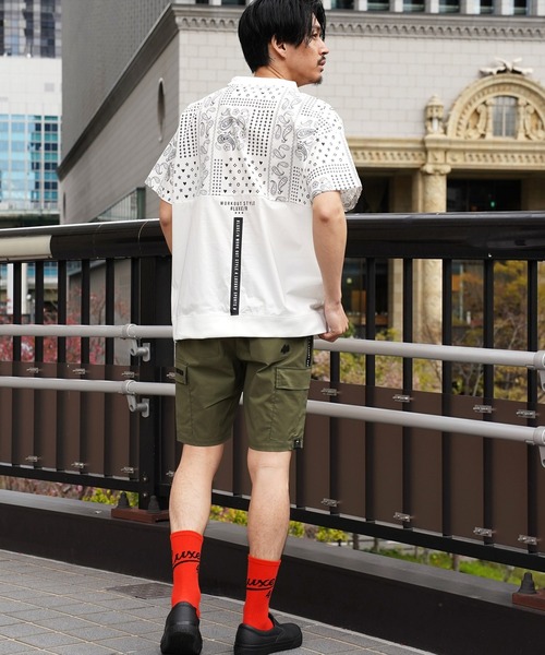 RM)【LUXE/R GOLF】ストレッチ クロス サイドライン ショート