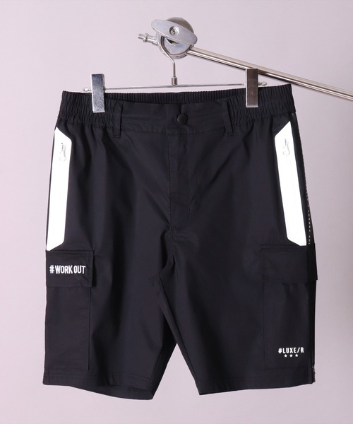 LUXE/R GOLF ストレッチ　クロスサイドライン ショートカーゴパンツ RM)【LUXE/R GOLF】ストレッチ クロス サイドライン ショート