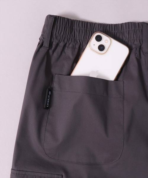 LUXE/R GOLF ストレッチ　クロスサイドライン ショートカーゴパンツ RM)【LUXE/R GOLF】ストレッチ クロス サイドライン ショート