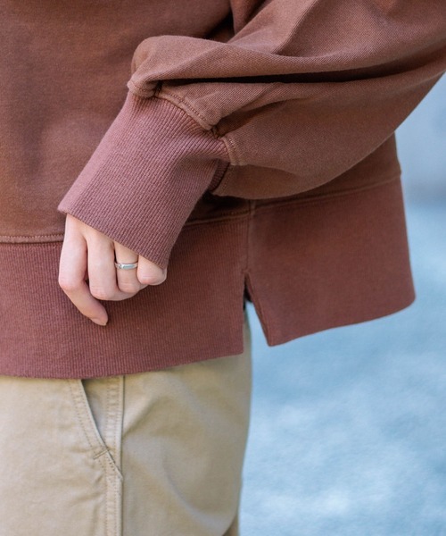 D.M.G.（ドミンゴ）の「[D.M.G / ディーエムジー] ベーシック裏毛 スウェットプルオーバー（スウェット・レディース・ブラウン/トップグレー・2/3）」の8枚目の写真