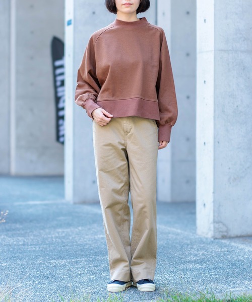 D.M.G.（ドミンゴ）の「[D.M.G / ディーエムジー] ベーシック裏毛 スウェットプルオーバー（スウェット・レディース・ブラウン/トップグレー・2/3）」の19枚目の写真