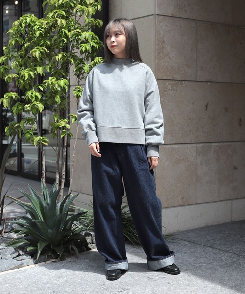 D.M.G.（ドミンゴ）の「[D.M.G / ディーエムジー] ベーシック裏毛 スウェットプルオーバー（スウェット・レディース・ブラウン/トップグレー・2/3）」の16枚目の写真