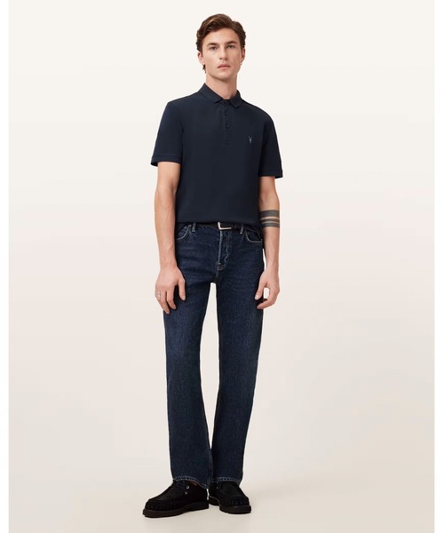 ALLSAINTS(オールセインツ)の「REFORM SHORT SLEEVE POLO SHIRT | REFORM 半袖 ポロシャツ(ポロシャツ・メンズ・ネイビー・S/M/XL)」の2枚目の写真