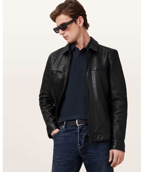 ALLSAINTS(オールセインツ)の「REFORM SHORT SLEEVE POLO SHIRT | REFORM 半袖 ポロシャツ(ポロシャツ・メンズ・ネイビー・S/M/XL)」の7枚目の写真