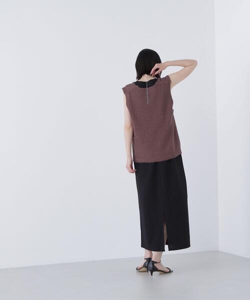 NATURAL BEAUTY BASIC(ナチュラルビューティーベーシック)の「◇Vネックニットベスト&ナローワンピース(ワンピース・レディース・ベージュ系その他/ブラック系その他/グレー系その他・MEDIUM/P/S)」の7枚目の写真