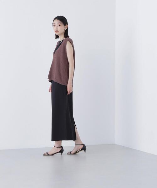 NATURAL BEAUTY BASIC(ナチュラルビューティーベーシック)の「◇Vネックニットベスト&ナローワンピース(ワンピース・レディース・ベージュ系その他/ブラック系その他/グレー系その他・MEDIUM/P/S)」の11枚目の写真
