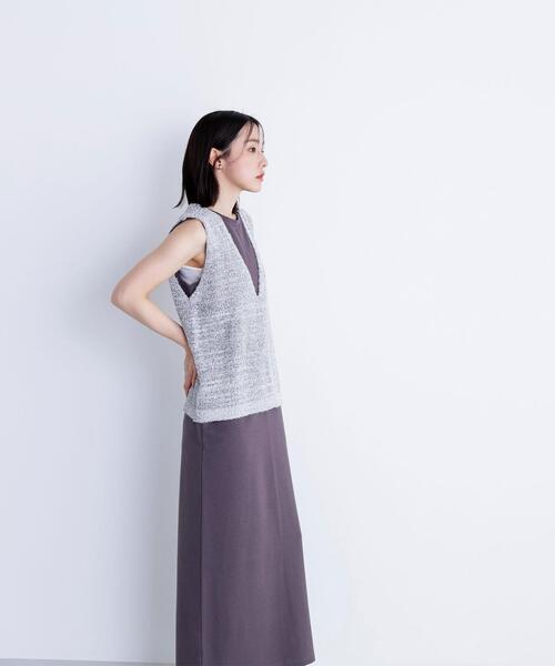 NATURAL BEAUTY BASIC(ナチュラルビューティーベーシック)の「◇Vネックニットベスト&ナローワンピース(ワンピース・レディース・ベージュ系その他/ブラック系その他/グレー系その他・MEDIUM/P/S)」の21枚目の写真