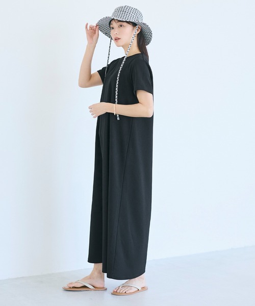 coca(coca)(コカ)の「\SNSで話題!!/ ライトエンボスマキシワンピース 速乾/イージーケア/乾燥機OK/通気性/ストレッチ(ワンピース・レディース・ダークベージュ/ブラック・L/M)」の16枚目の写真