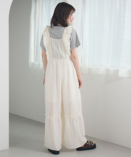 RETRO GIRL（レトロガール）の「ギャザーフリルサロペット（サロペット/オーバーオール・レディース・ナチュラル/ブラック系その他2/ブラウン・FREE）」の10枚目の写真