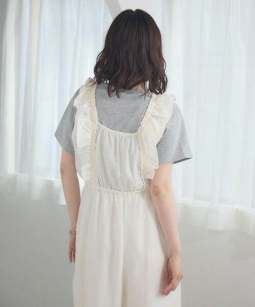 RETRO GIRL（レトロガール）の「ギャザーフリルサロペット（サロペット/オーバーオール・レディース・ナチュラル/ブラック系その他2/ブラウン・FREE）」の15枚目の写真