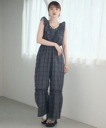 RETRO GIRL | ギャザーフリルサロペット(サロペット/オーバーオール)