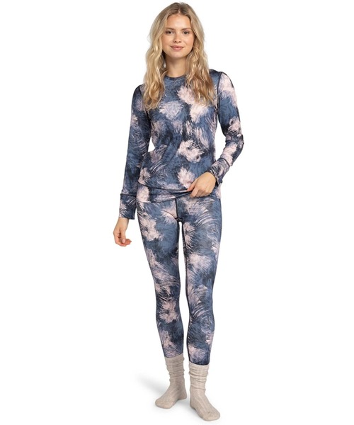ROXY(ロキシー)の「DAYBREAK BRUSHED PAN /ロキシー総柄スキースノーボード吸湿速乾ストレッチレイヤー・インナー(その他パンツ・レディース・ブラック・SMALL/MEDIUM/LARGE)」の4枚目の写真
